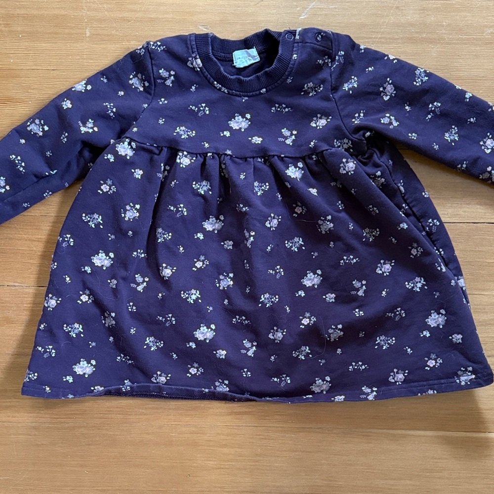Jamie Kay Floral Long Sleeve dress 1 year old organic cotton